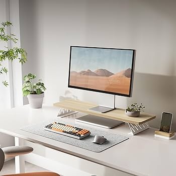 Amazon.com: Fenge Monitor Stand Riser, Desk Top Shelf for 2